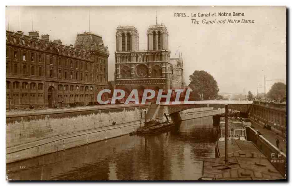 Paris - 4 - Le Canal et Notre Dame - CPA 
