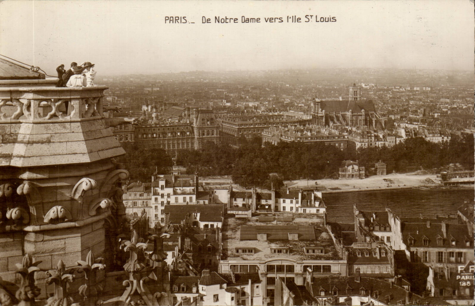 Paris - 4 - De Notre Dame vers l'Ile St Louis - CPA 