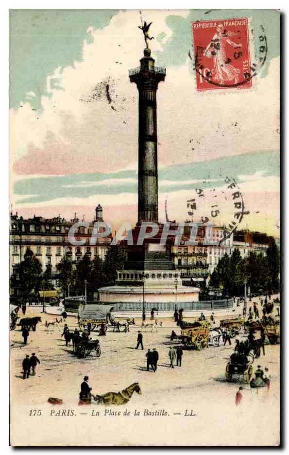 Paris - 11 - Place de la Bastille - CPA 