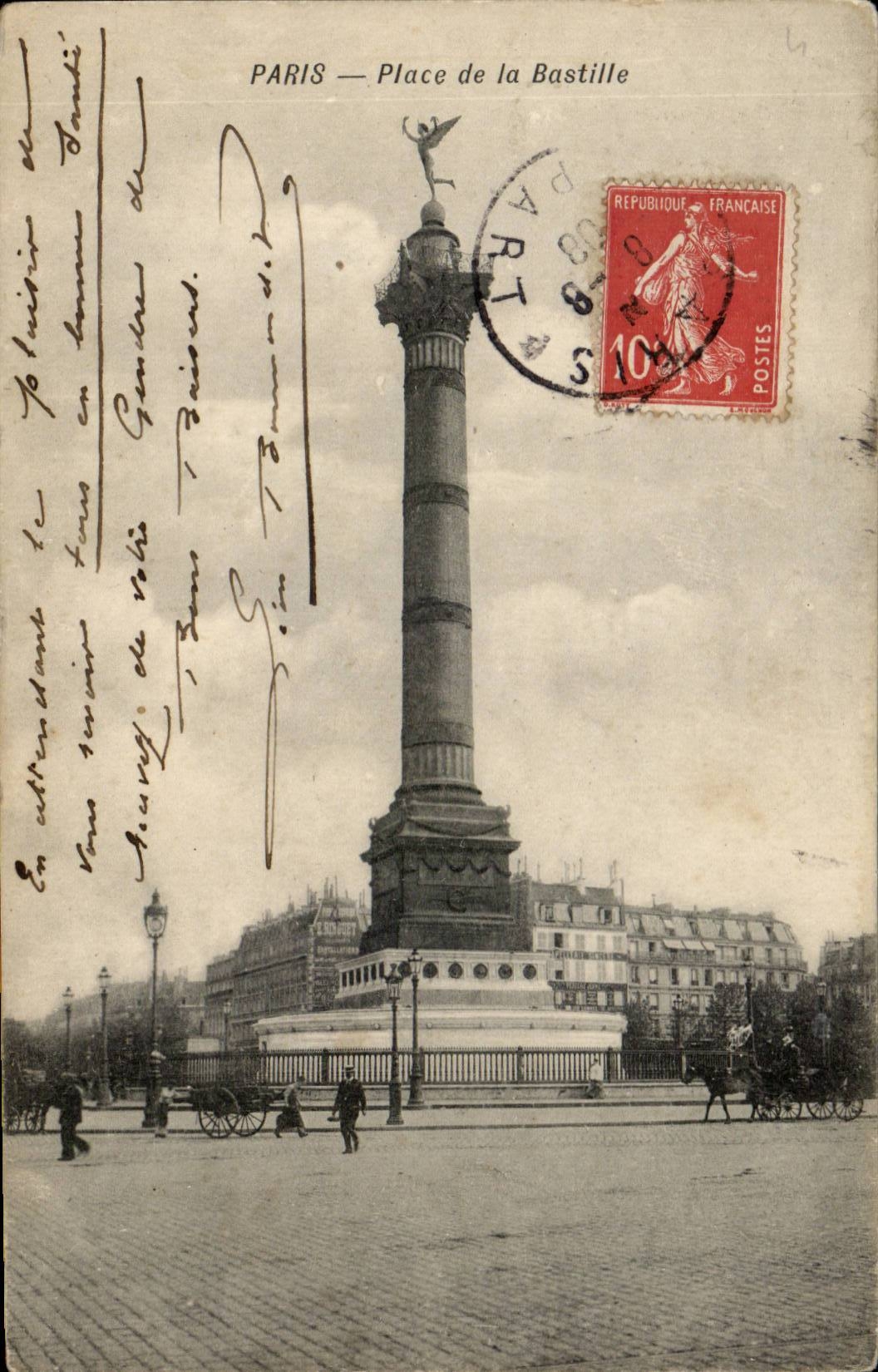 Paris - 11 - Place de la Bastille - CPA 