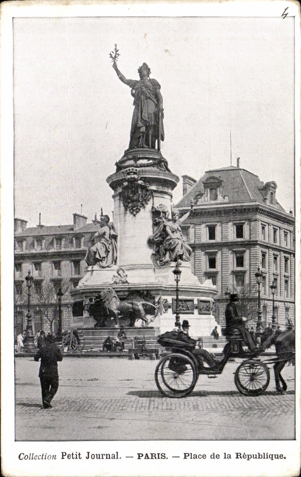 Paris - 10 - Place de la Republique - Collection Petit Journal - automobile - CPA 
