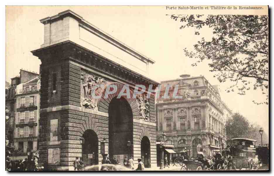 Paris - 10 - La Porte Saint Martin et Theatre - CPA 