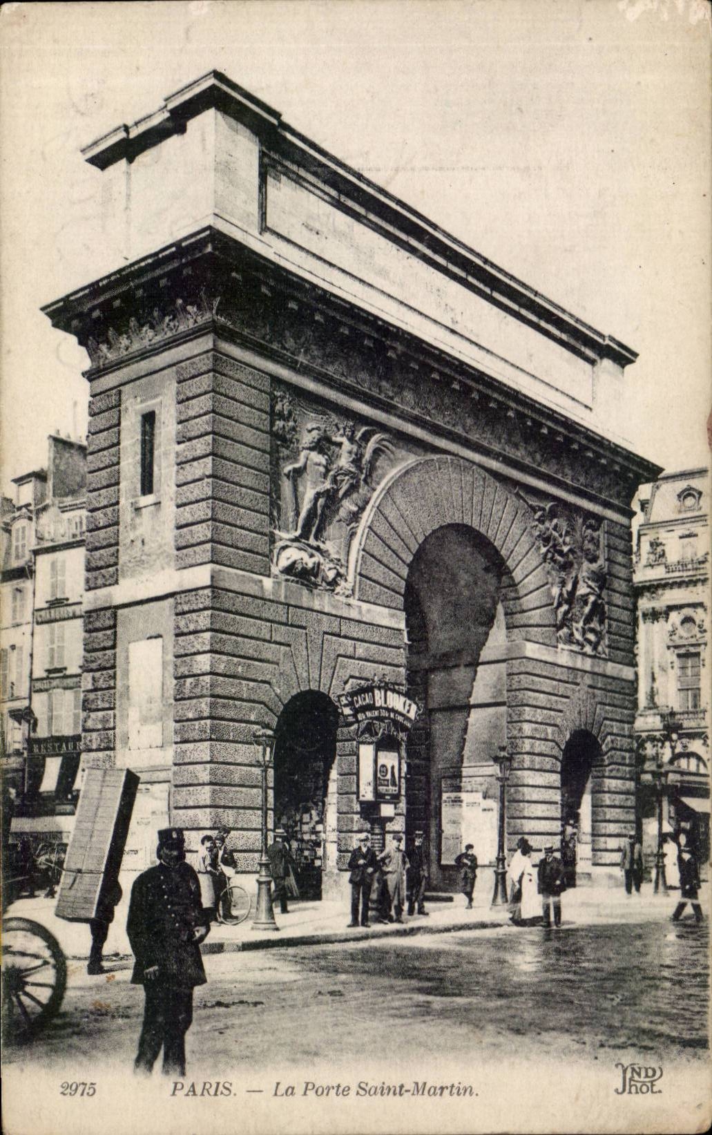 Paris - 10 - La Porte Saint Martin CPA 