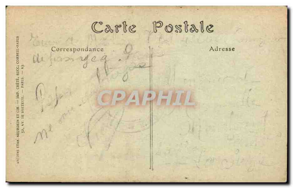 Paris - 10 - La Porte Saint Martin CPA  — Verso