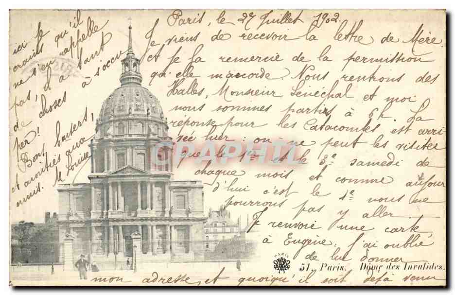 Paris - 7 - Dome des Invalides - CPA 