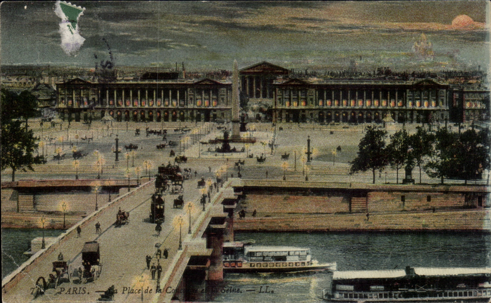 Paris - 8 - Place de la Concorde - Illustration - CPA 