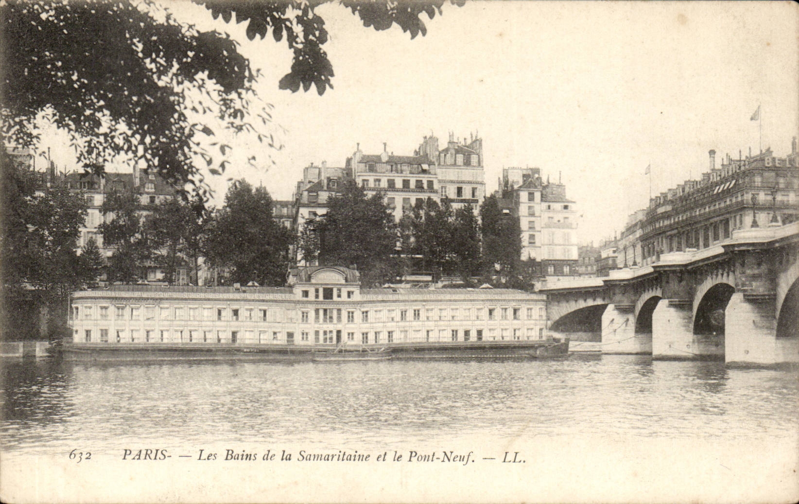 Paris - 1 - Les Bains de la Samaritaine et le Pont Neuf - CPA 