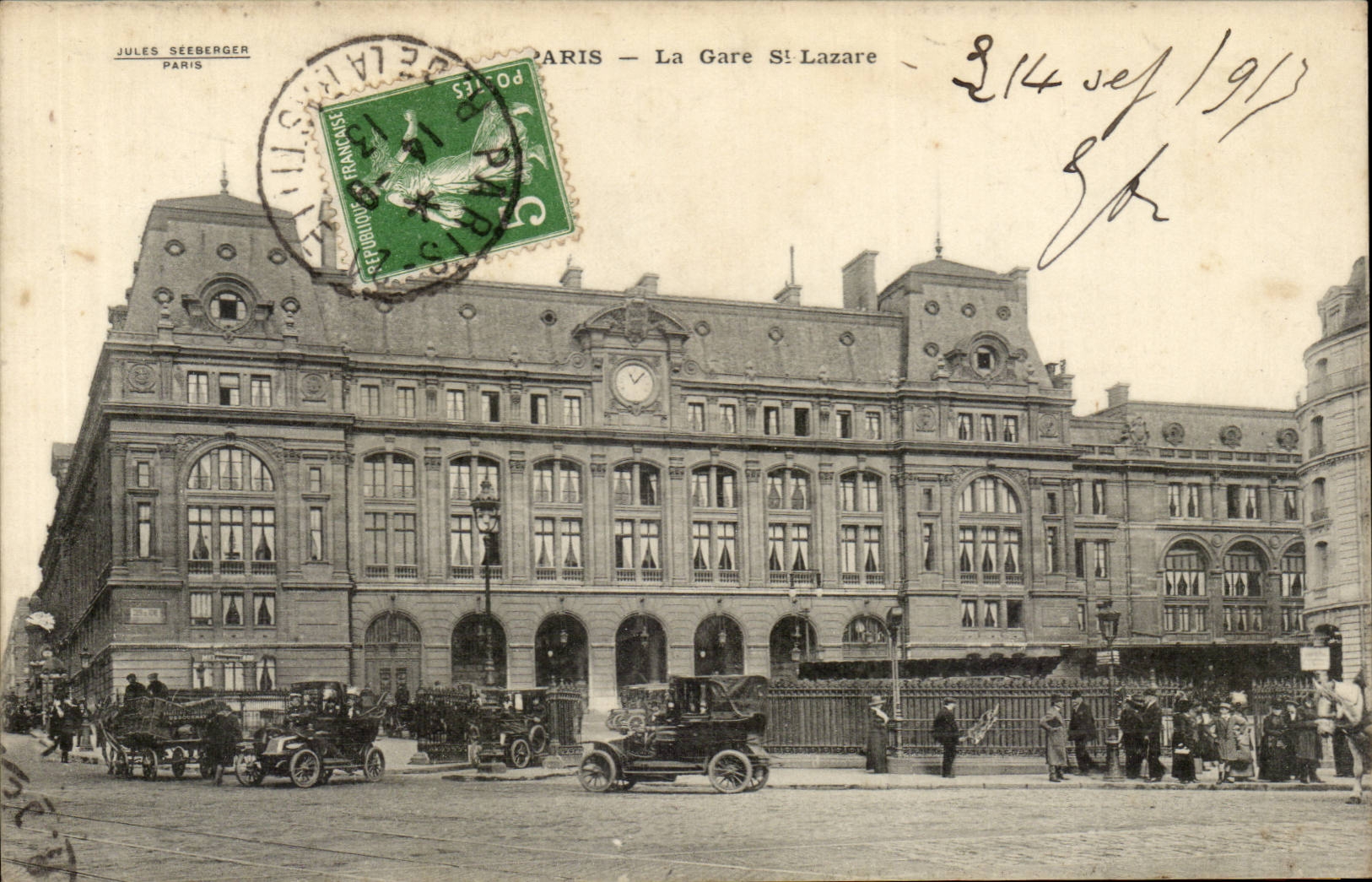 Paris - 8 - La Gare Saint Lazare - CPA 