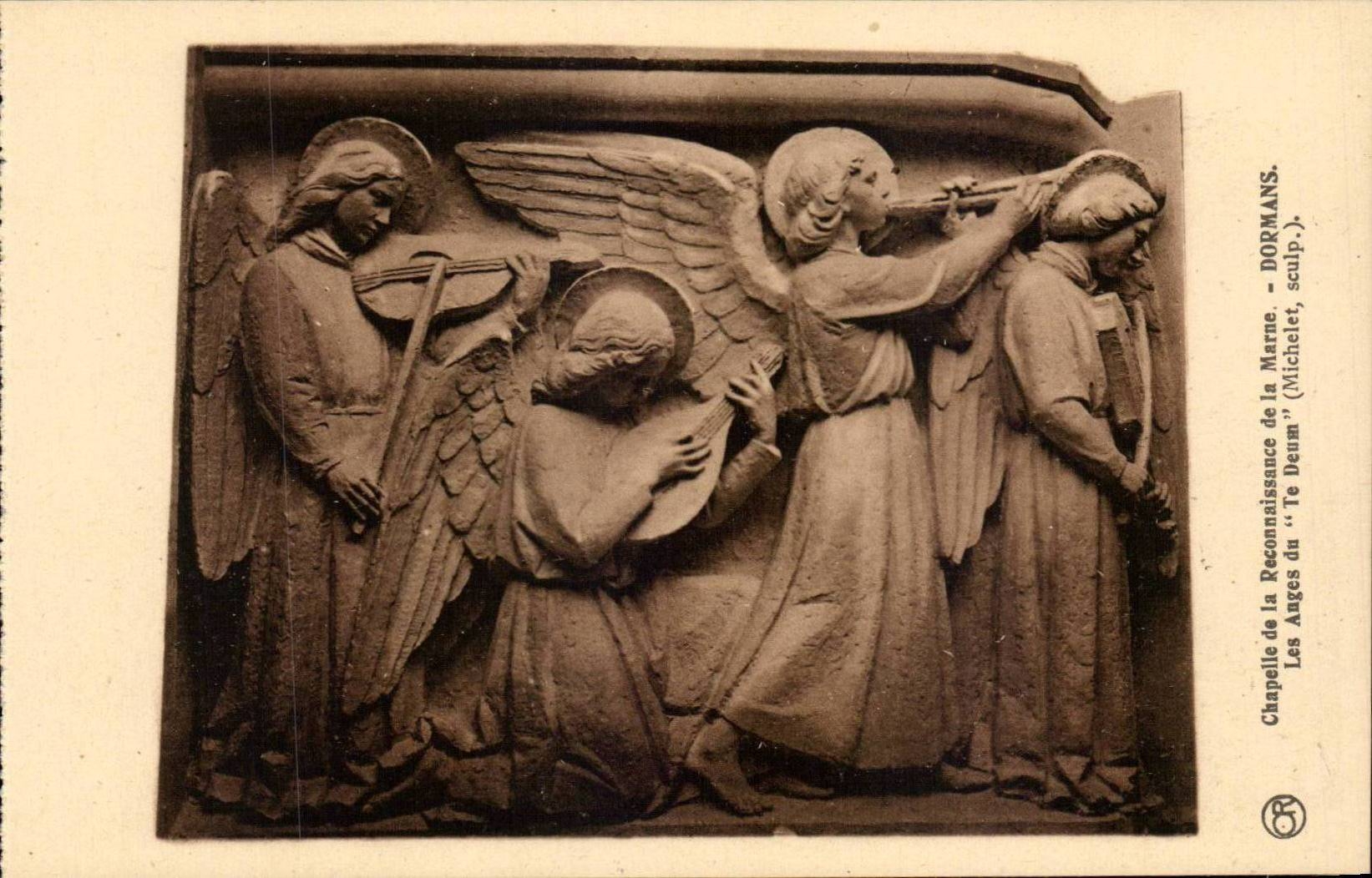 Dormans - Chapelle de la Reconnaisance de la Marne - Les Anges - Bas Relief - engel - angels CPA 