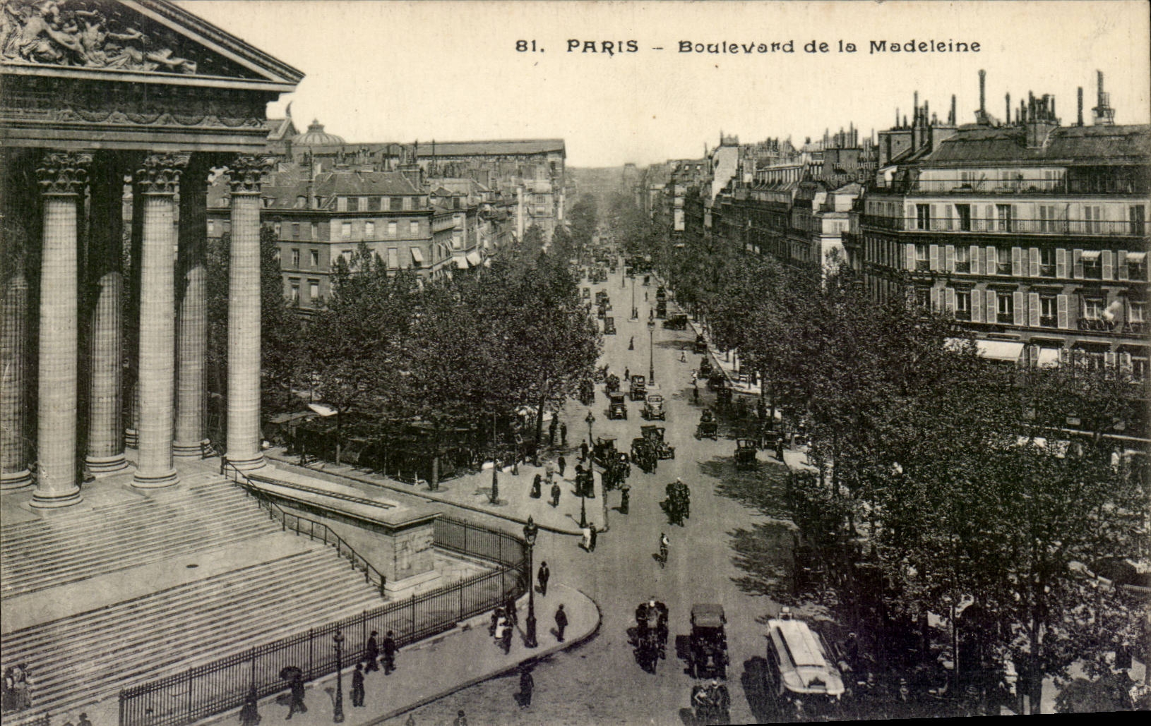 Paris - 8 - Boulevard de la Madeleine CPA 