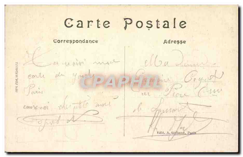 Paris - 8 - Boulevard de la Madeleine CPA  — Verso