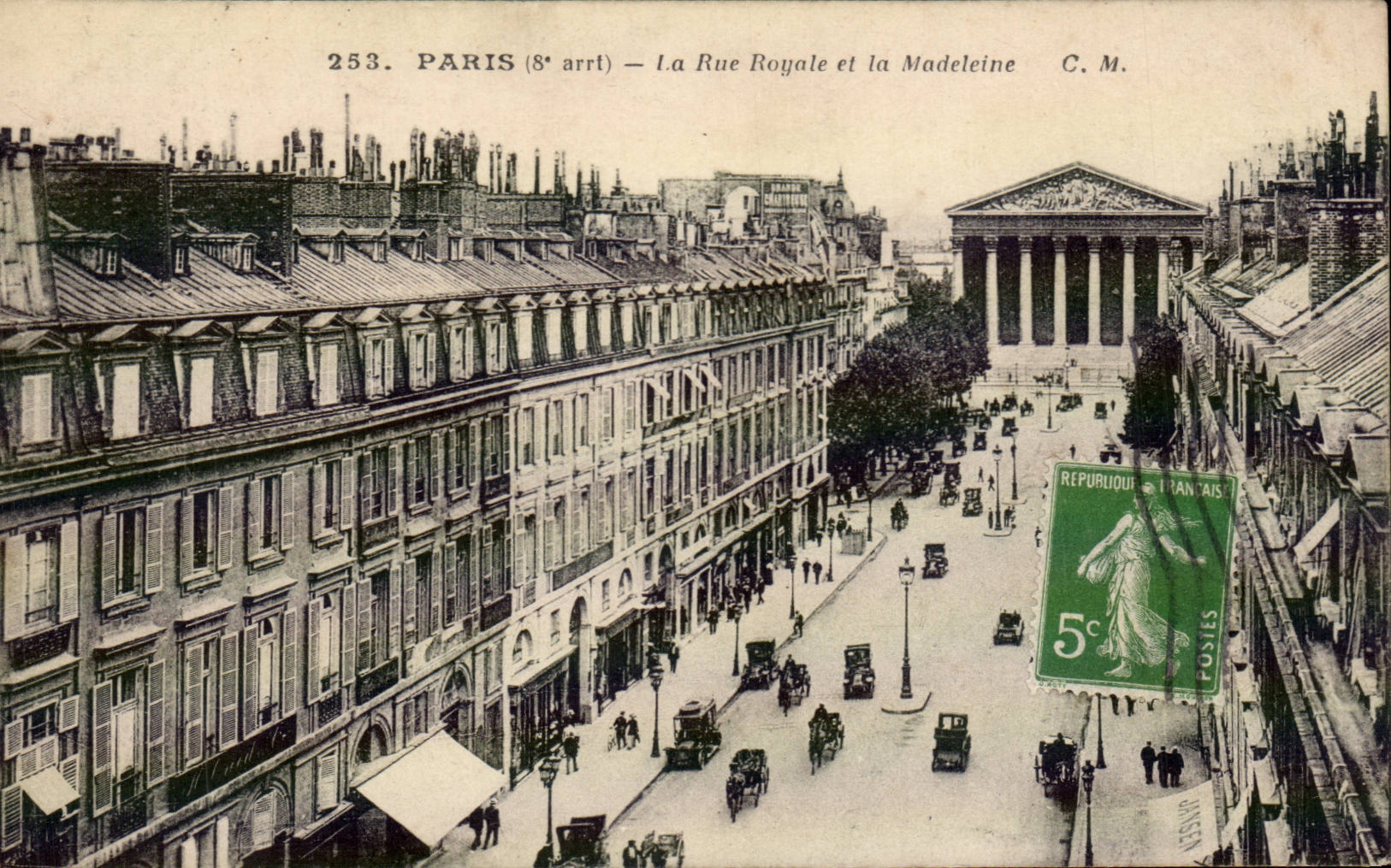 Paris - 8 - Le Rue Royal - La Madeleine CPA 