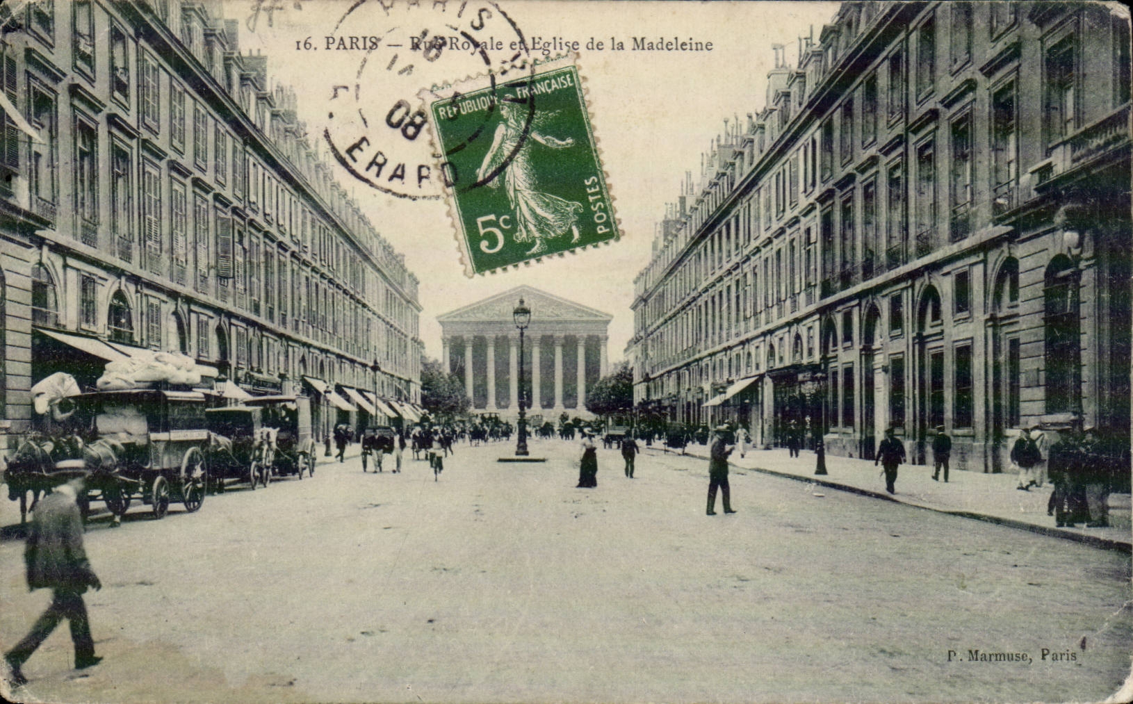 Paris - 8 - Le Rue Royal - La Madeleine CPA 
