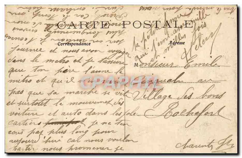 Paris - 8 - La Gare Saint Lazare - La Cour du Havre - CPA  — Verso