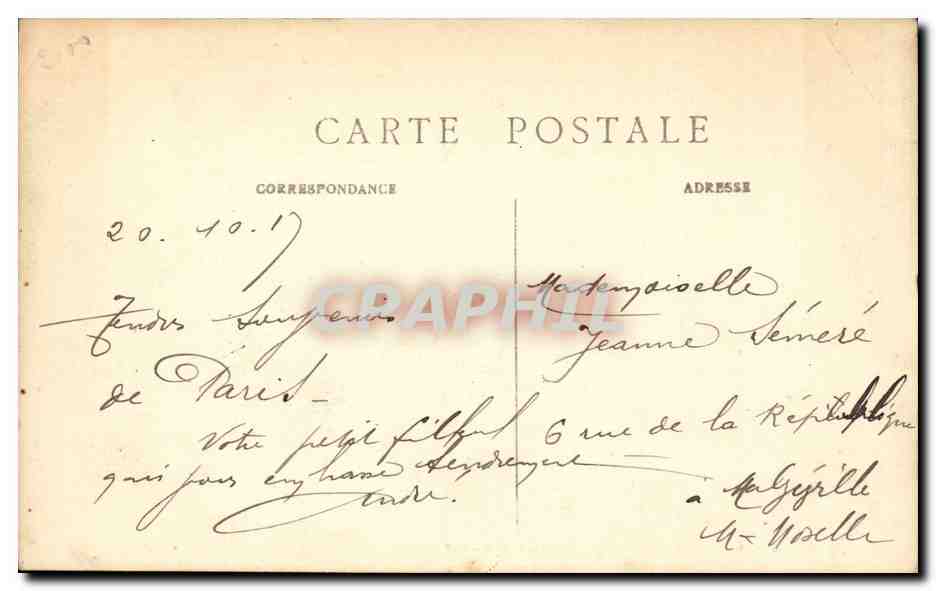 Paris - 8 - Gare Saint Lazare - Cour du Havre CPA  — Verso