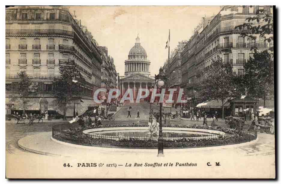 Paris - 5 - La Rue Souffot et le Pantheon- CPA 