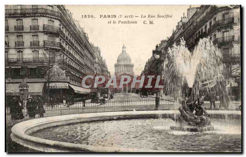 Paris - 5 - La Rue Souffot et le Pantheon- CPA 