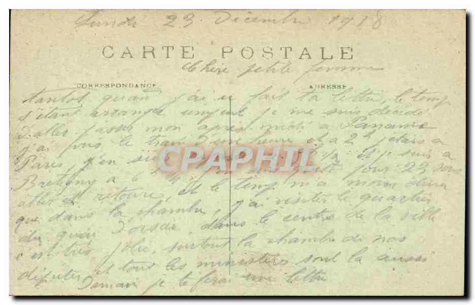 Paris - 5 - La Rue Souffot et le Pantheon- CPA  — Rückseite