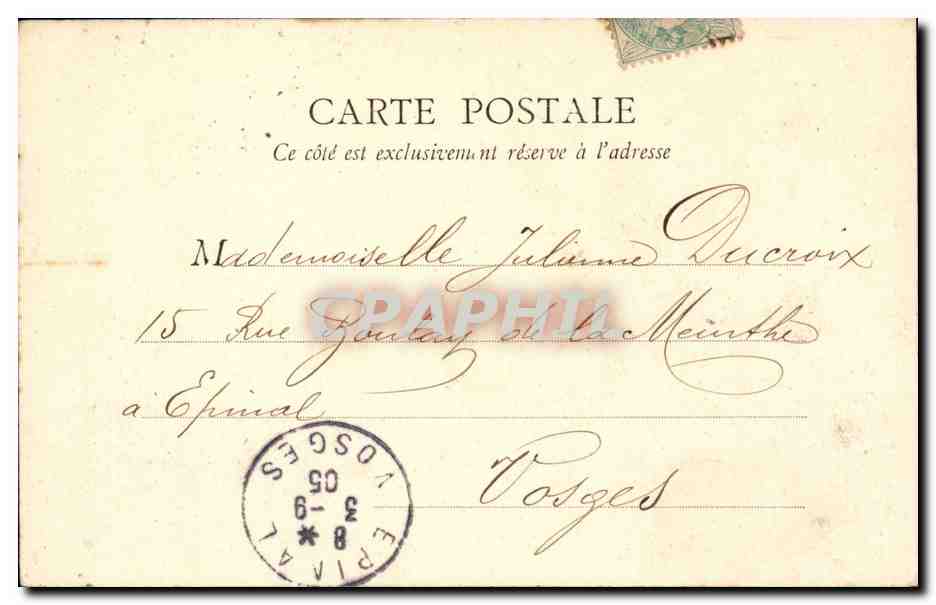Paris - 5 - Le Pantheon- CPA  — Rückseite