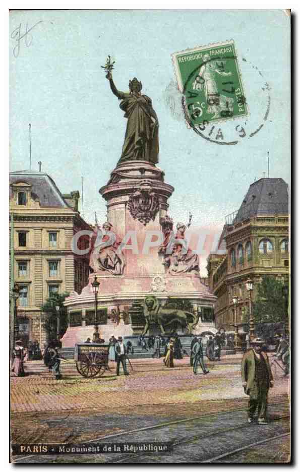 Paris - 10 - Monument de la Republique CPA 