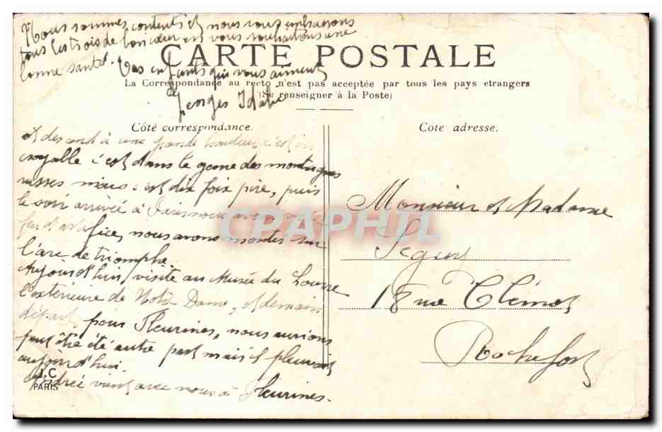 Paris - 9 - Boulevard des Italiens - CPA  — Rückseite