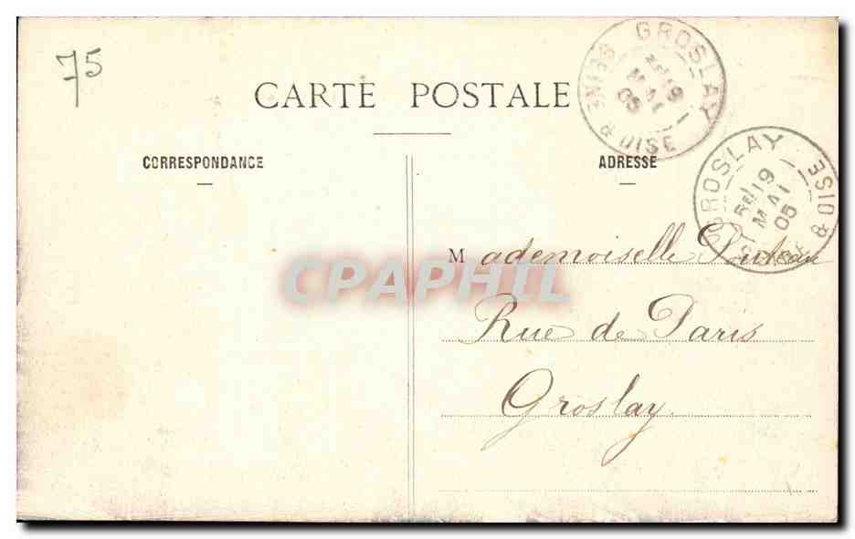 Paris - Les Sept Ponts - CPA  — Verso