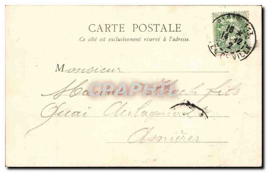 Paris - 8 - Place de la Concorde - L'Obelisque - CPA  — Verso
