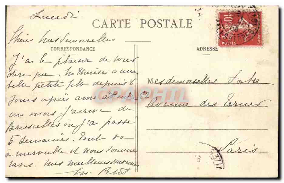 Paris - 5 - La Faculte de Medecine - CPA  — Rückseite