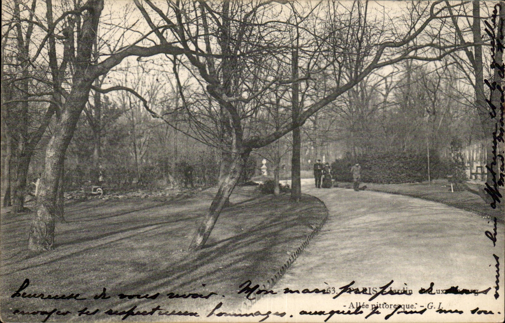 Paris - 6 - Jardin du Luxembourg - Une Allee Pittoresque - CPA 