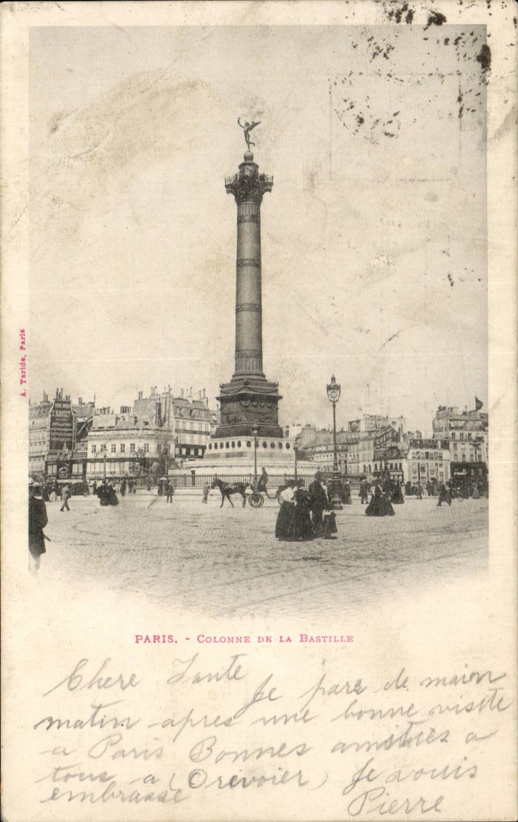 Paris - 11 - Place de la Bastille - CPA 