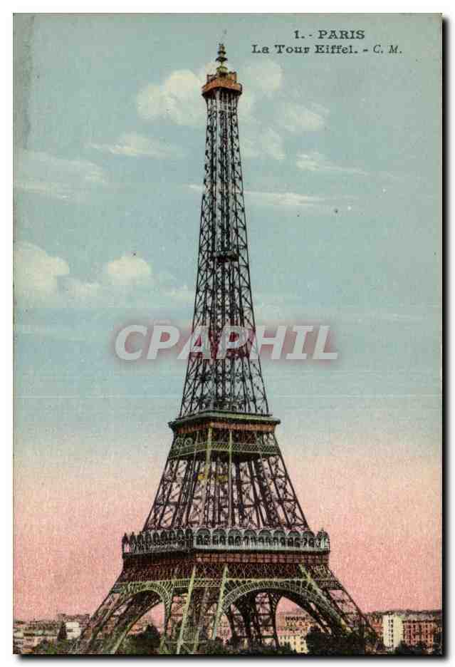 Paris - 7 - La Tour Eiffel - Eiffel Tower - CPA 