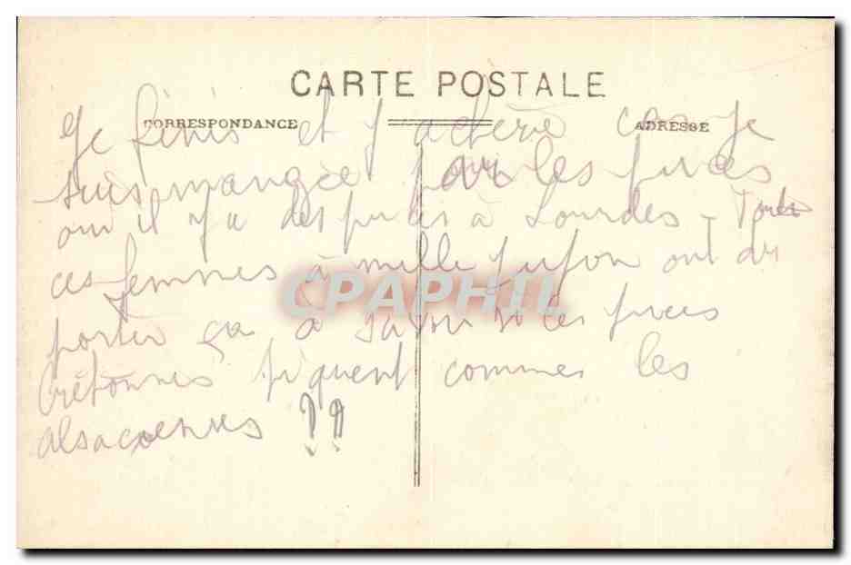 Lourdes - XIV Station du Calvaire CPA  — Verso