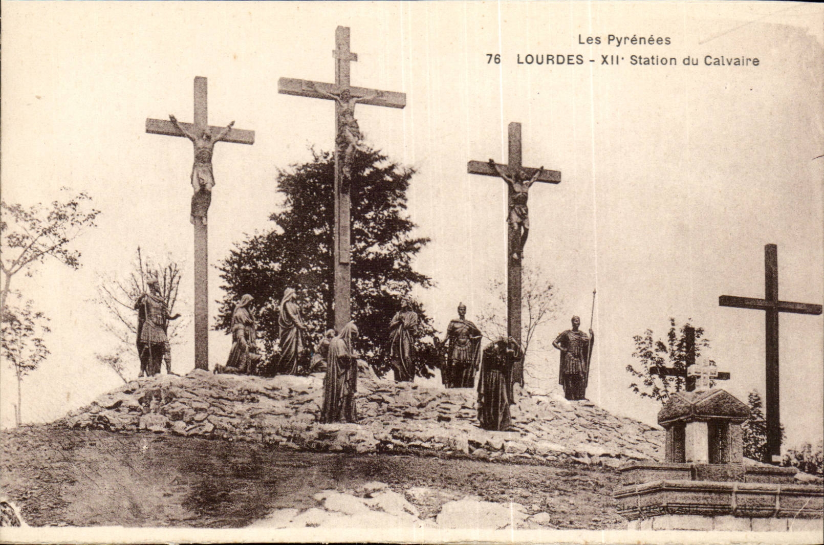 Lourdes - XII Station du Calvaire CPA 