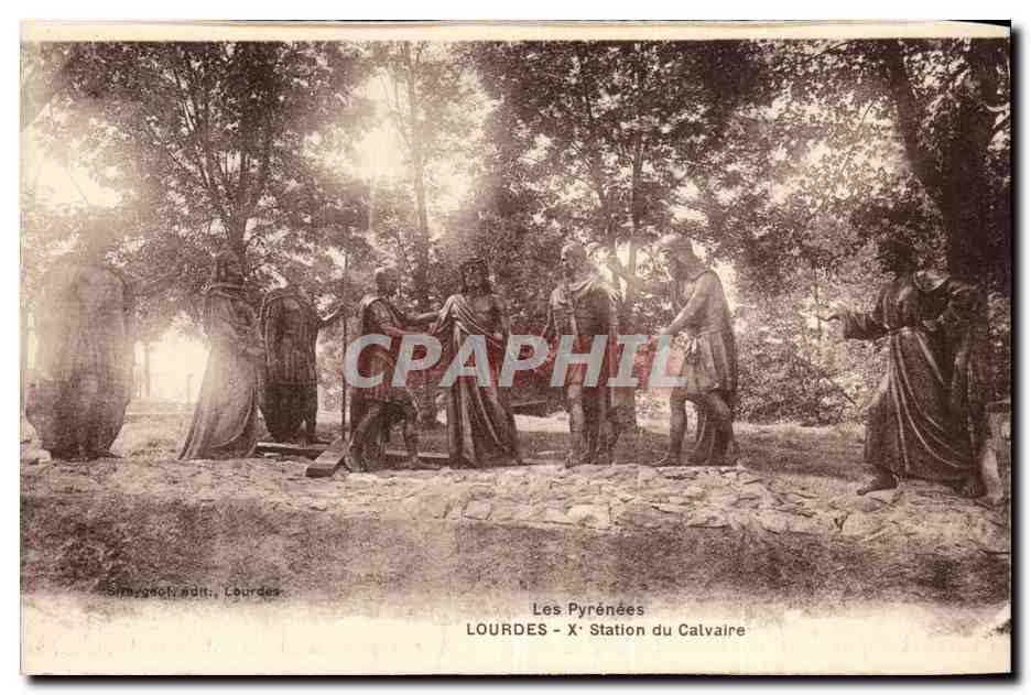 Lourdes - X Station du Calvaire CPA 