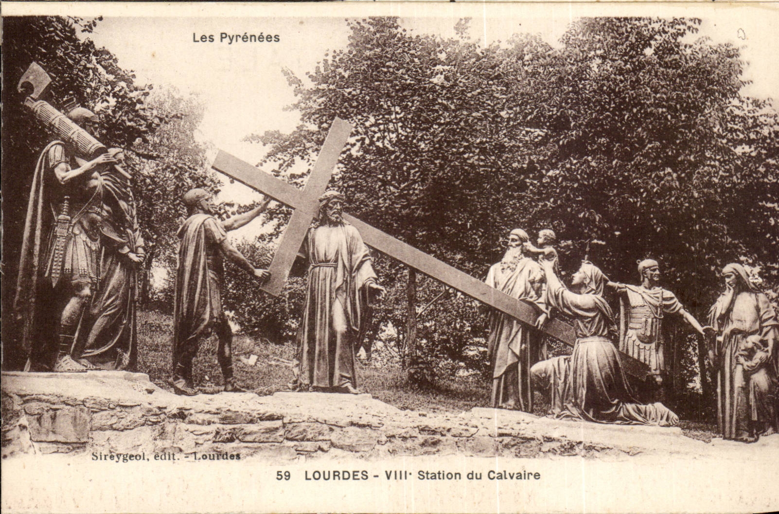 Lourdes - VIII Station du Calvaire CPA 