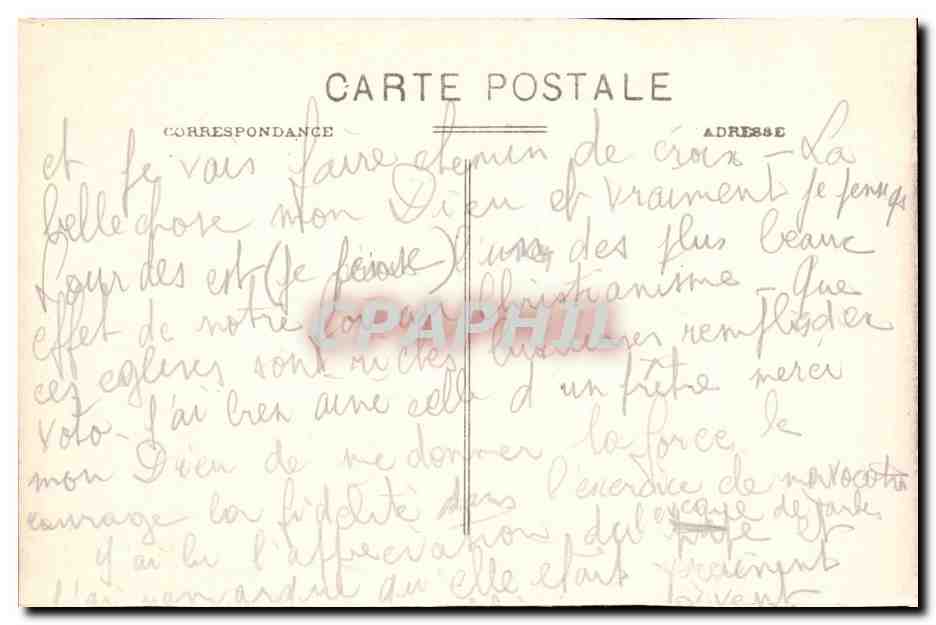 Lourdes - II Station du Calvaire CPA  — Verso