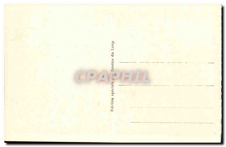 Lourdes - Les Grottes du Loup - Temple des Medeuses CPA  — Verso