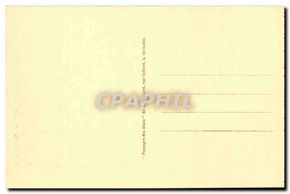 Grenoble — La Tour, les clochers Saint-André, Saint-Joseph, Saint-Louis et le croisement du Téléphérique de la Bastille — éditeur 'Paysages des Alpes' rue Colbert, Grenoble — Reverso