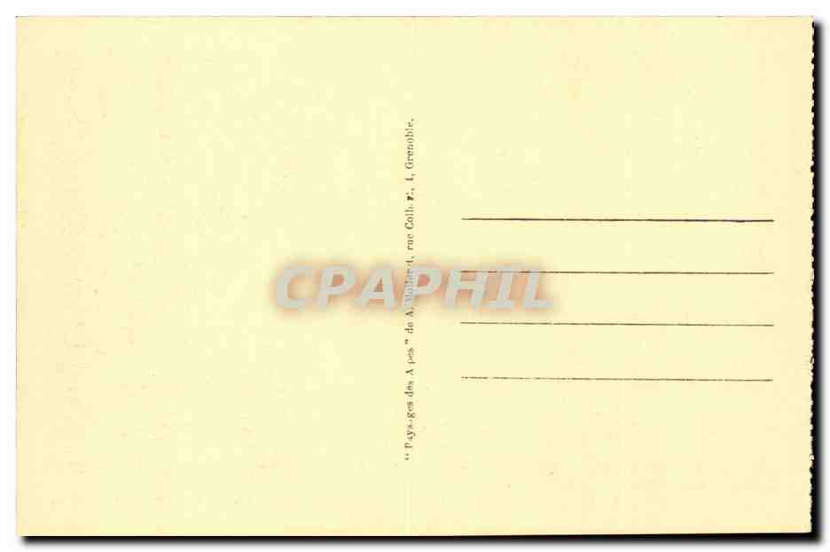 Grenoble - Vu de la Gare de la Bastille - L'Isere - Le Cours Jean Jaures CPA  — Verso