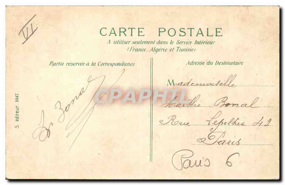 Paris - Pont des Arts et L'Institut - CPA  — Rückseite