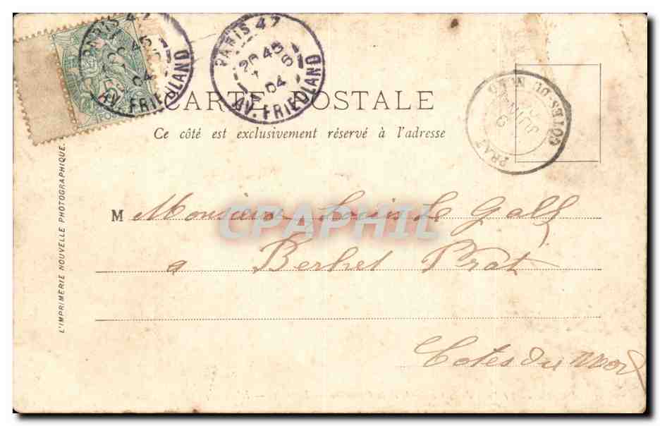 Paris - Le Pont de la Concorde et la Chambre des Deputes - CPA  — Verso
