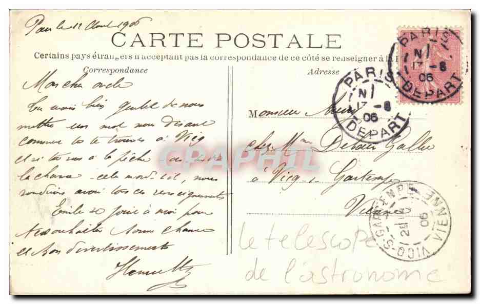 Paris - 11 - Place de la Bastille et Colonne de Juillet - CPA  — Rückseite