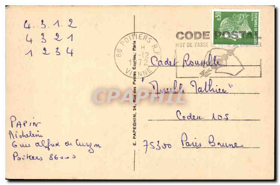 Paris - 8 - L'Arc de Triomphe de l'Etoile - Tombe du Soldat Inconnu et la flamme du Souvenir - CPA  — Verso