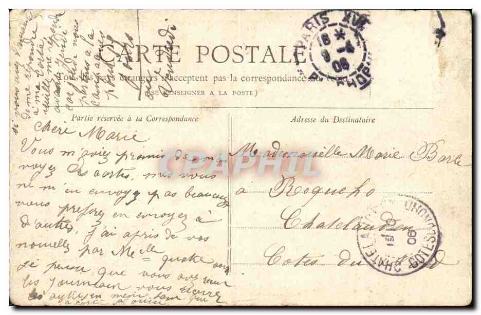 Paris - 10 - Place de la Republique - CPA  — Verso