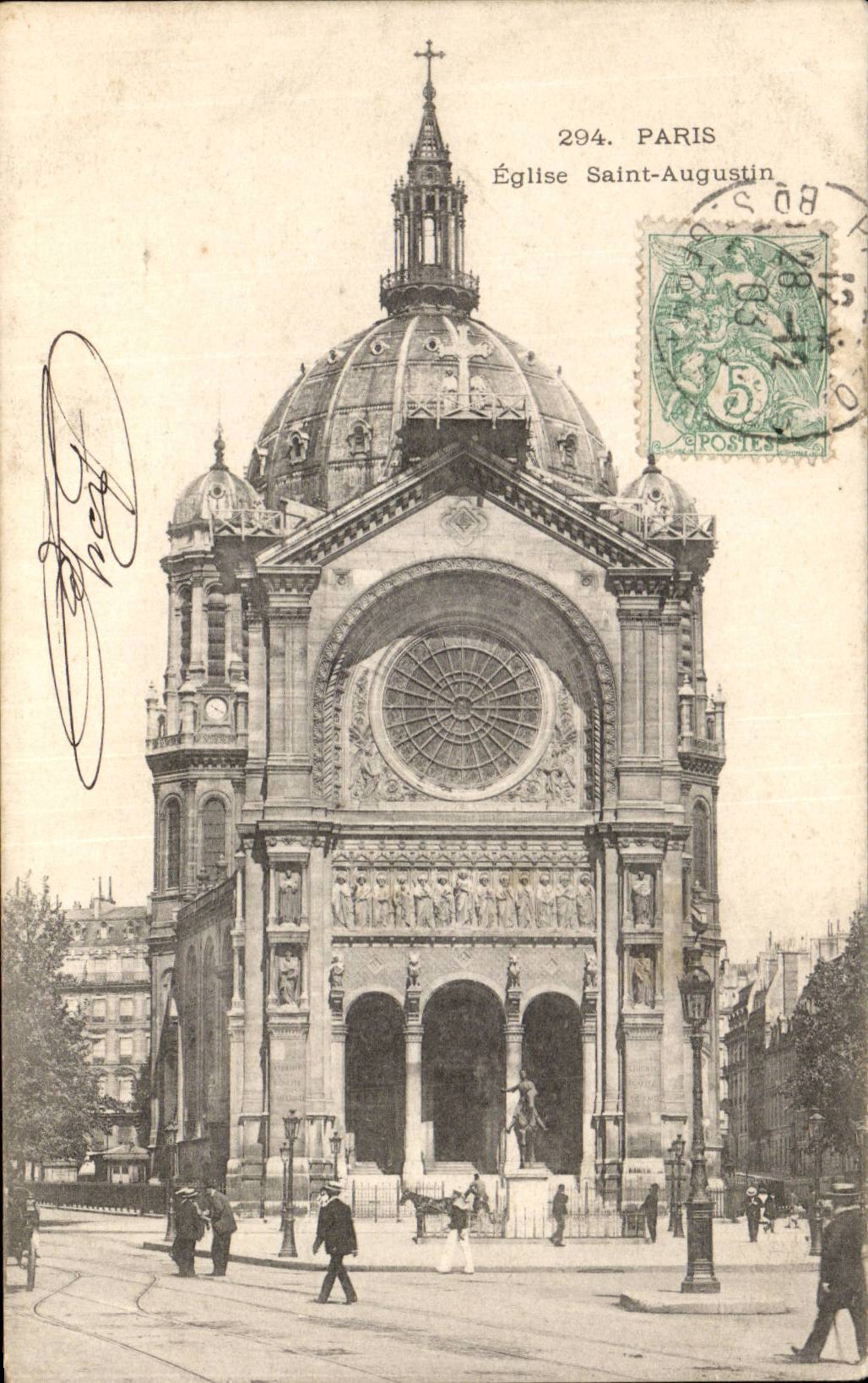 Paris - 8 - Eglise Saint Augustin - CPA 