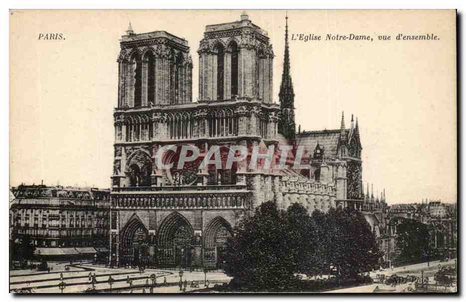 Paris - 4 - L'Eglise de Notre Dame - CPA 