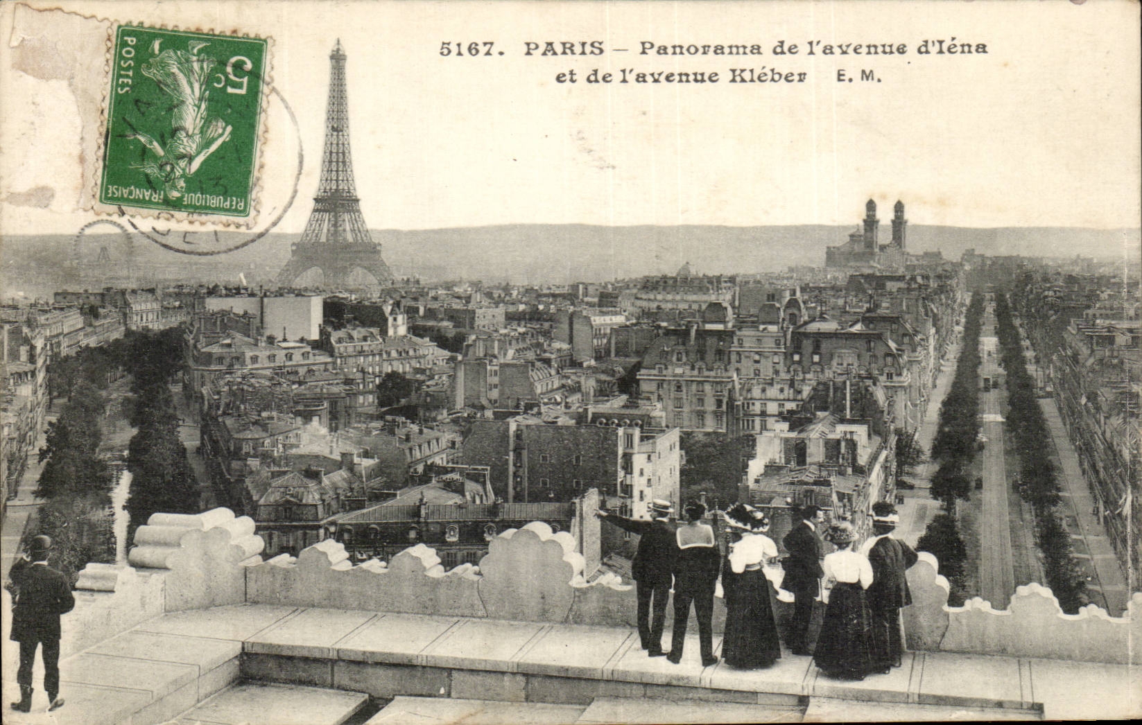 Paris - 16 - Panorama de l'avenue d'Iena et de l'avenue Kleber - CPA 