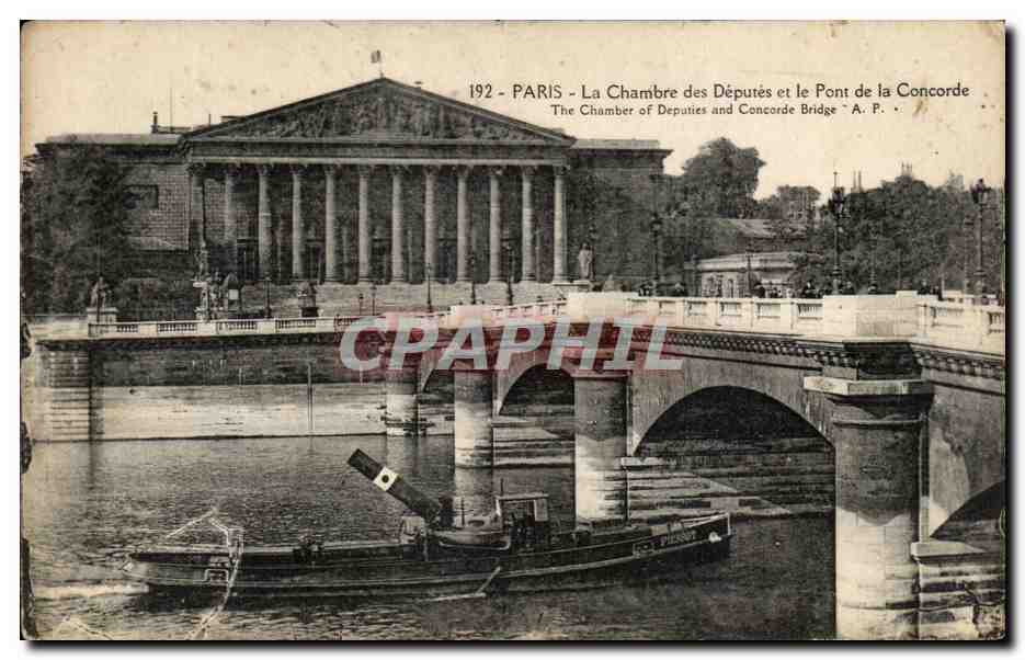 Paris - 1 - La Chambre des Deputes et le Pont de la Concorde - CPA 