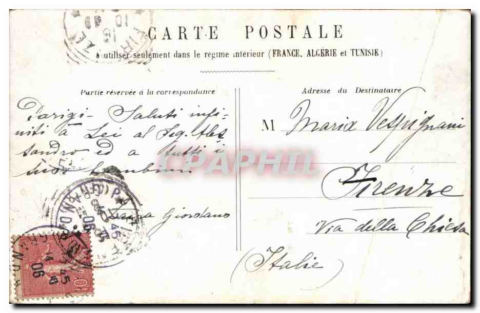 Paris - 8 - Gare Saint Lazare - CPA  — Verso