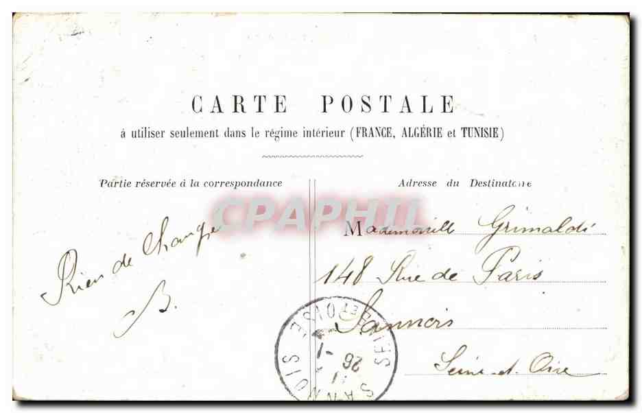Paris - 8 - Gare Saint Lazare - CPA  — Verso